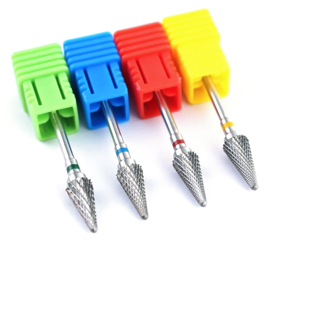 Cone Carbide Tungsten Nail Drill Burr Bits Milling Cutter For Manicure Machine Electric Drill Bit Machine For Nail Tools