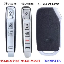 KEYECU Replacement Smart Proximity Remote Key FOB 433MHz 8A for KIA CERATO 2019-2021 4B 95440-M6501 M6500 OR 95440-M7100 3B