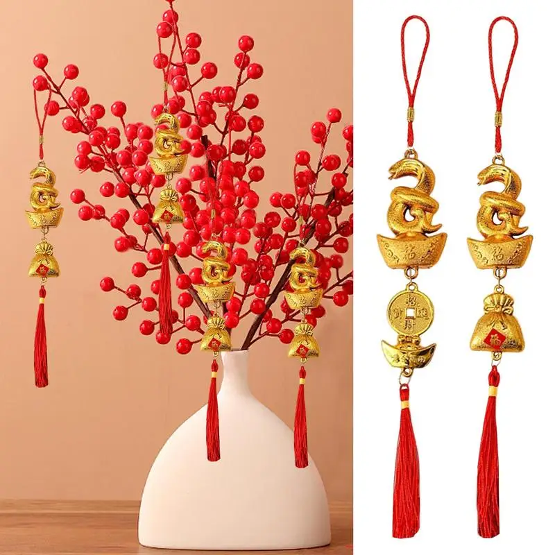 

Snake Year Lucky Charm Pendant Portable Chinese New Year Decorations Funny Home Decorative Tassels For Living Room Balconies