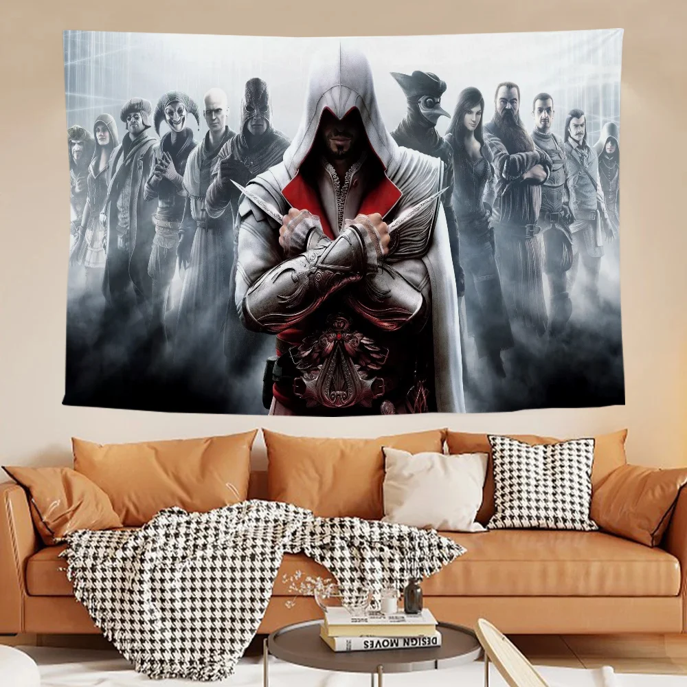 Home Decoration Assassins Creed Tapestry on the Wall Decor Room Decorations for Bedroom Tapestries Tapries Wall Decorating Cloth