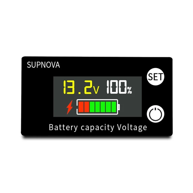 

LCD Battery Capacity Gauge Meter Acid Battery Lithium Battery Capacity Tester Mete