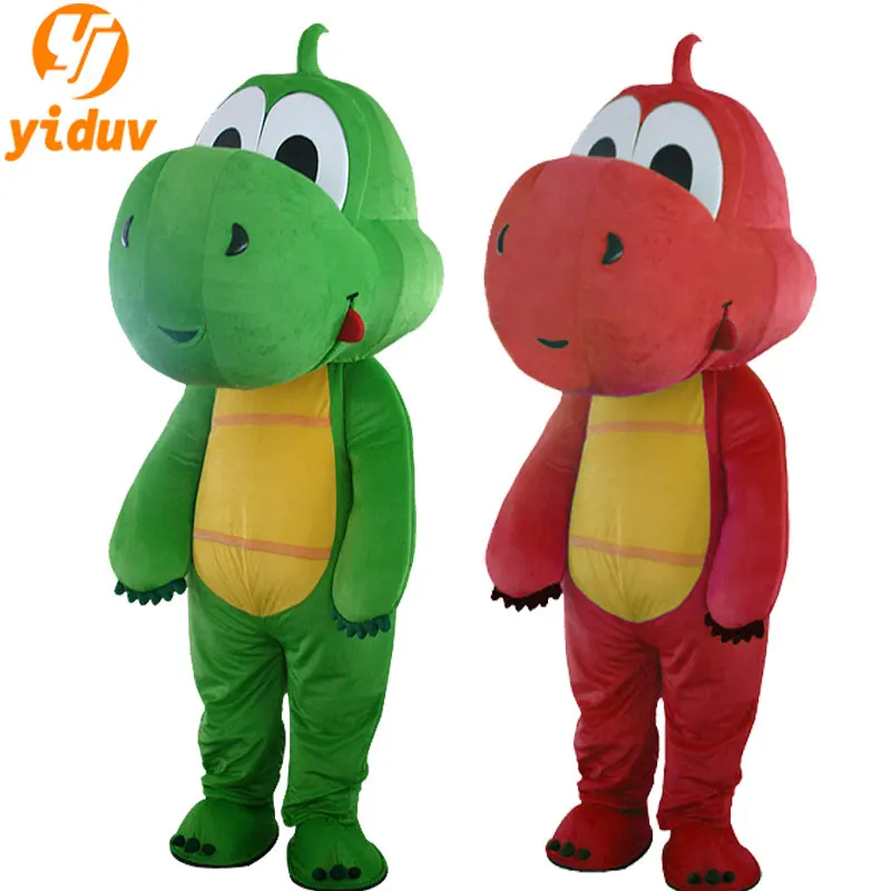 Green Dinosaur Mascot Costume Grass Green Dragon Walking Animation Performance Character Headgear Doll Clothes For Adult