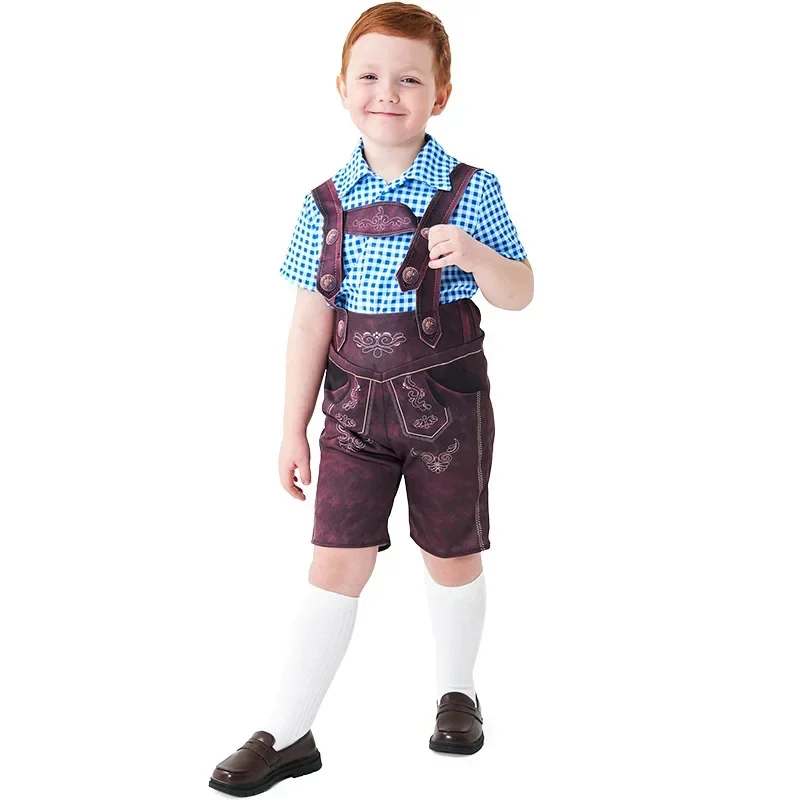 Duits bierkostuum Kids Beierse traditionele kleding Oktoberfest Outfit Jongens Meisjes Halloween Cosplay Uniform Kinderdag - afbeelding 1