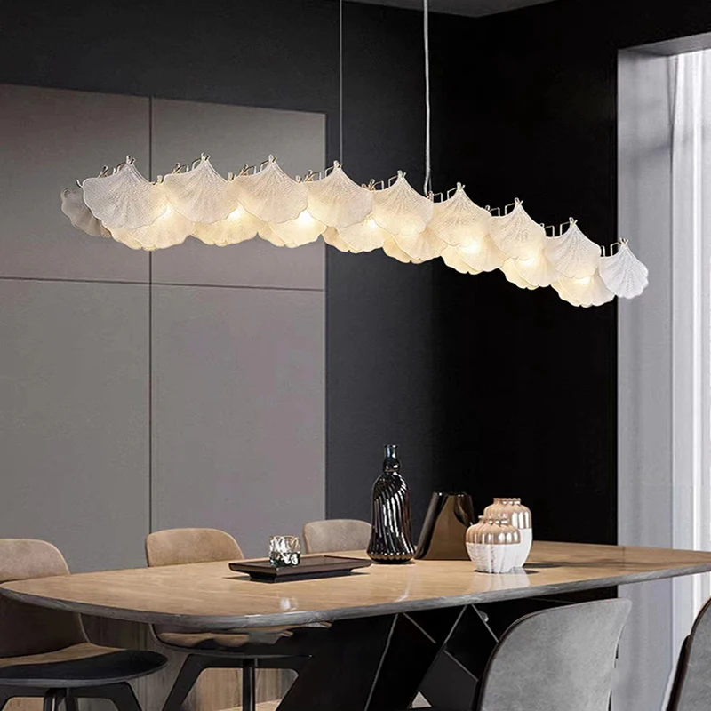 

Postmodern Creative Simple Design Maple Glass Chandelier Hanging Lamp Light Fixture Pendant Light For Living Room Bedroom