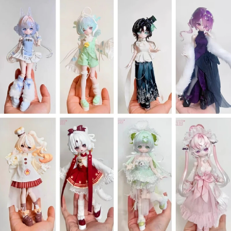 

В наличии: Коллекционные куклы BJD Come4free Minty Lucky Little Sign Spirit Series 1/8, серия Blind Box, мультяшные настольные украшения, праздничный подарок