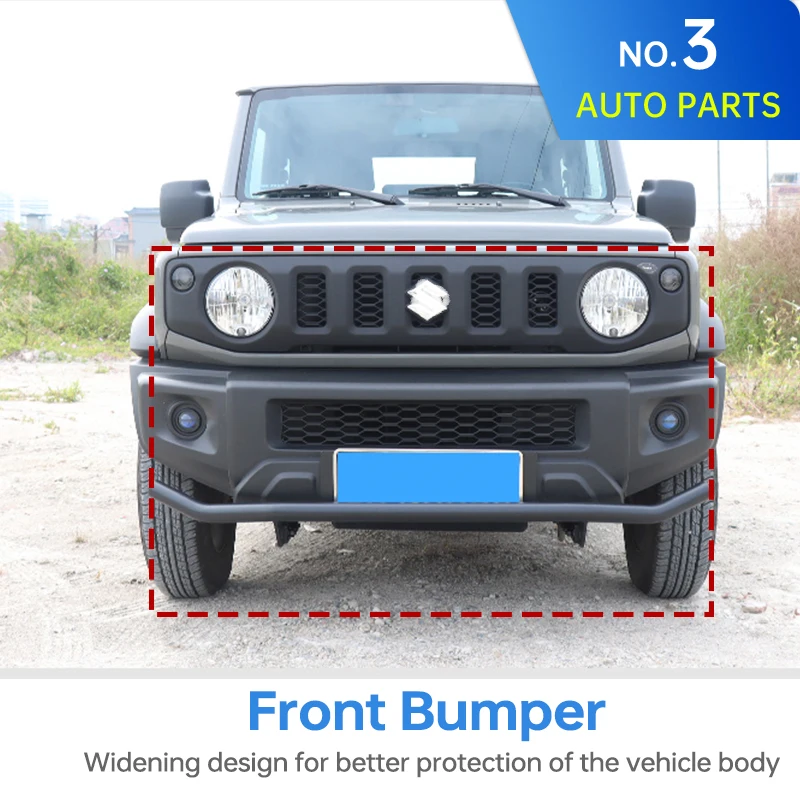 For Suzuki Jimny JB64 Sierra JB74W 2019 2023 Front Bumper Guard Protect Decoration Steel Accessories Front Bumper