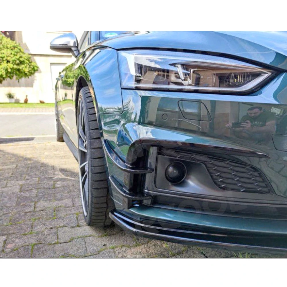 ألياف الكربون الجبهة الضباب ضوء الحواجب غطاء الزخارف الجسم أطقم لأودي A5 Sline S5 2017-2019 2 قطعة FRP غير مصبوغ اكسسوارات السيارات
