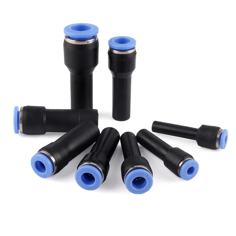 5PCS Pneumatic Fittings Plug Push in Reducer through PGJ 6/8/10/12mm Tube To 4/6/8/10mm Tube Air Connector