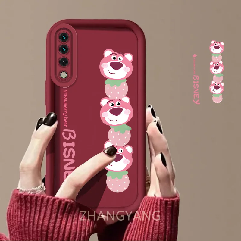 Case For huawei Y6P Y9 prime 2019 y9s Cute cartoon bear phone case with silicone TPU soft case anti drop and shockproof phone ca