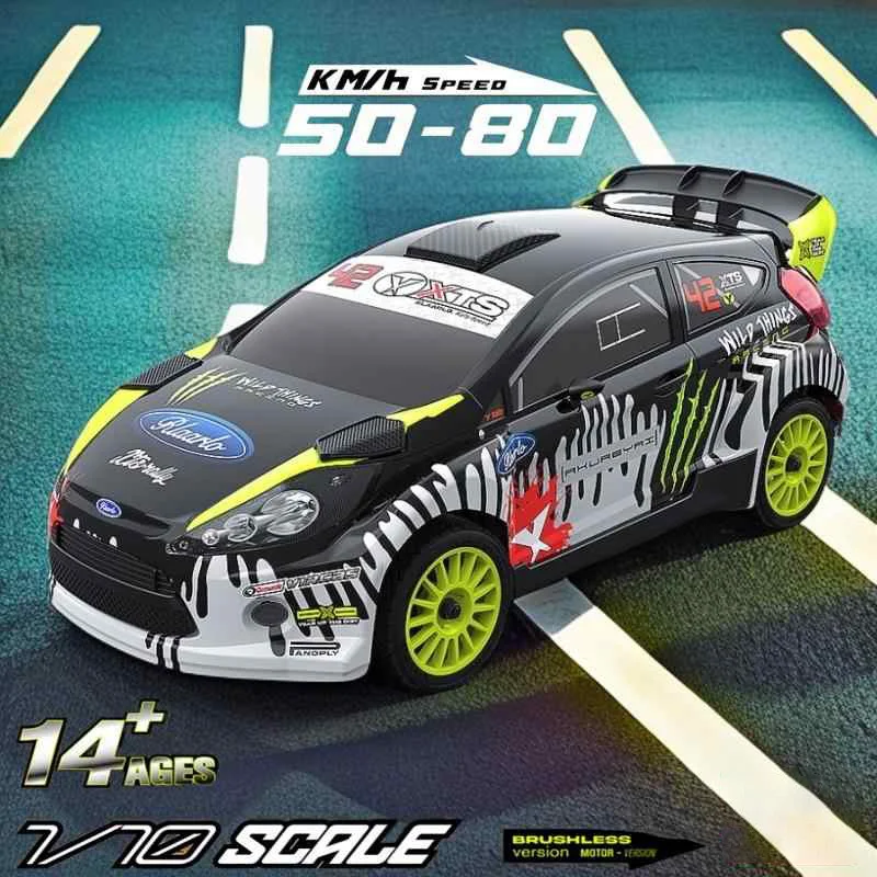 RLAARLO XTS F10 Rally Car 1/10 RC Remote Control Car Carbon Fiber Four-wheel Drive Drift Racing Off-Road Simulation Model