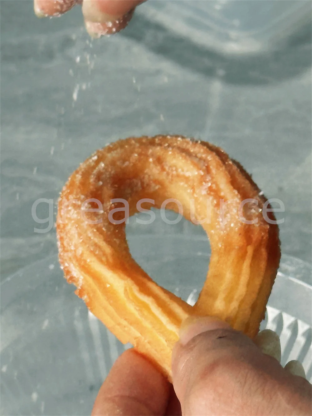 Crispy Fluffy Churros Sweet Circle Orginial Fry Sprinkle Powdered Sugar Model Food Display Props Shop Cart Snacks Shiit ASMR 3