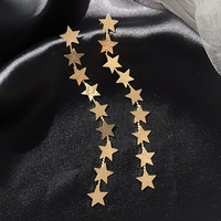 Five-pointed Star Metal Tassel Earrings for Women Personality Exaggerated Fashion Drop Earrings New Unique Jewelry Gift