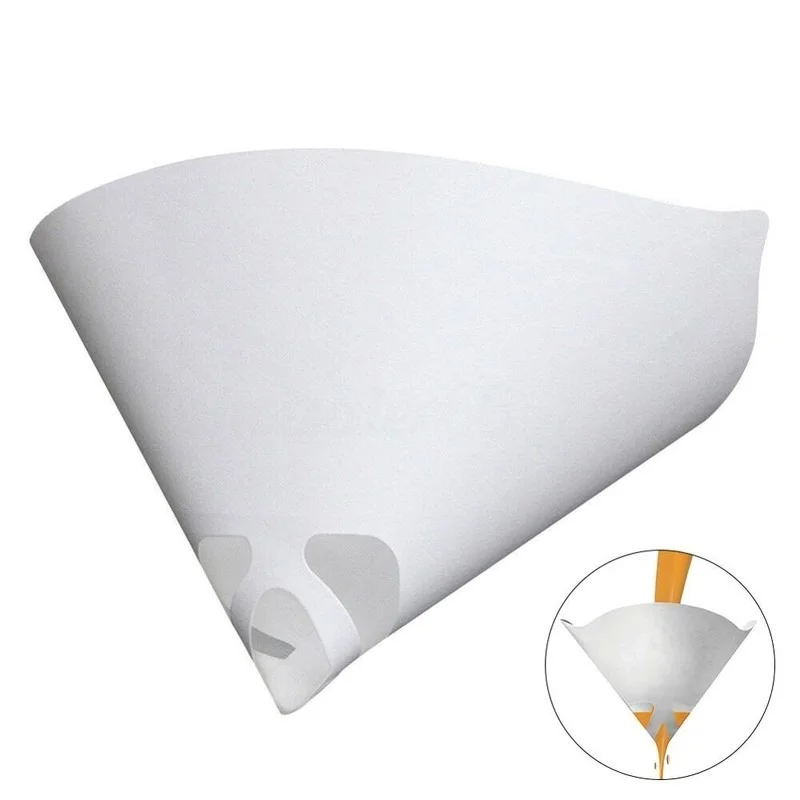 Disposable Mesh Paper Paint Filter Purifying Straining Funnel Paint Spray Mesh Conical Nylon Micron Paper Strainer Funnel