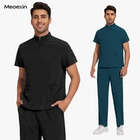 Uniforme exfoliante negro, venta al por mayor, uniformes médicos de enfermera y Hospital para hombres, conjunto de enfermería, clínica, Spa y salón de belleza, conjunto exfoliante para mujeres