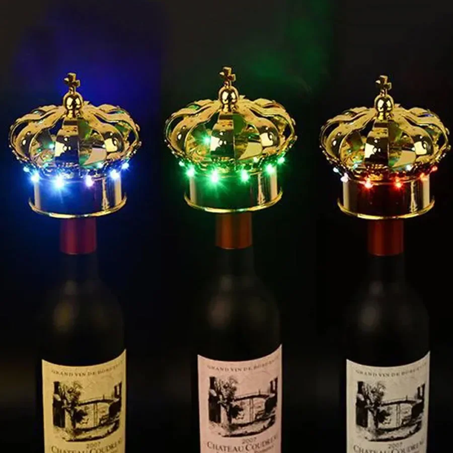 1 Piece Rechargeable LED Champagne Crown Cover Cap Topper LED Sparkler Light Bottle Service LED Strobe Baton for Party Bar Decor