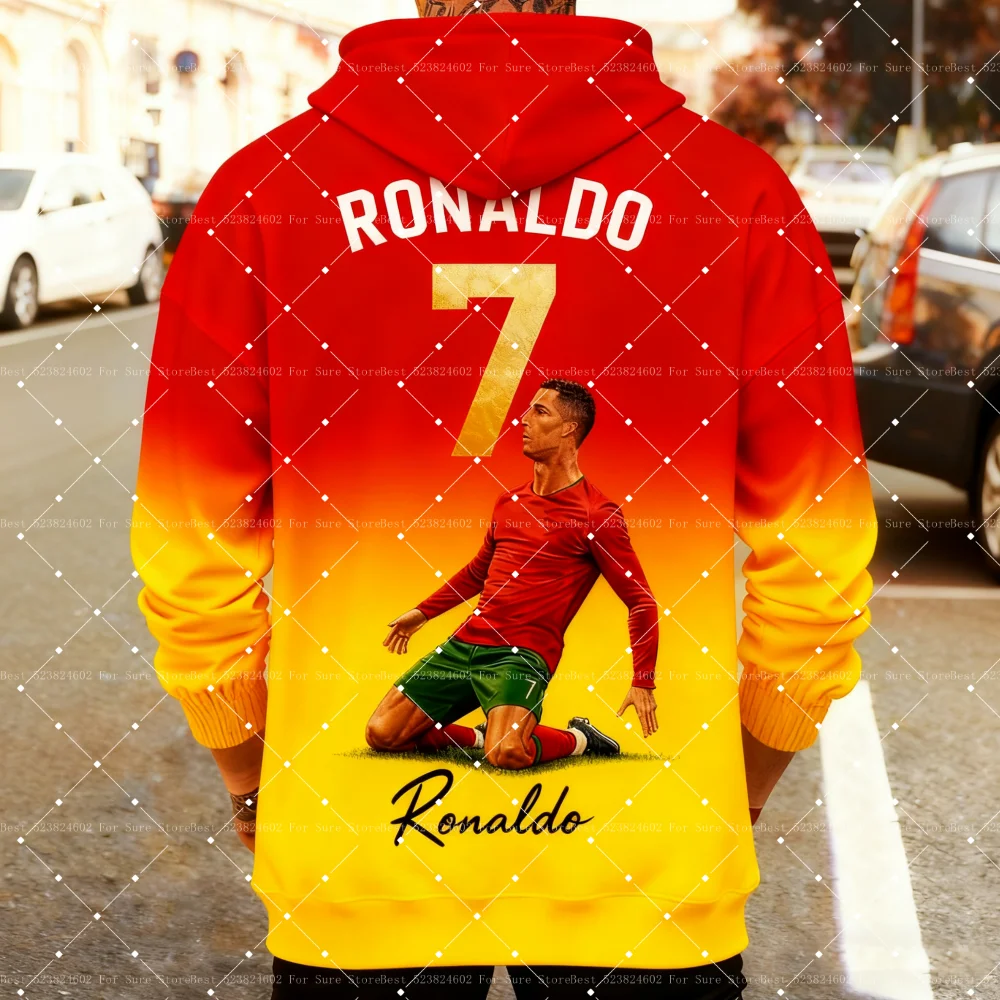 Autumn and winter Fashion 3D Printed edition Sports Football Hoodie Daily Outdoor Breathable Tops Men's Hoodies Women's Hoodies