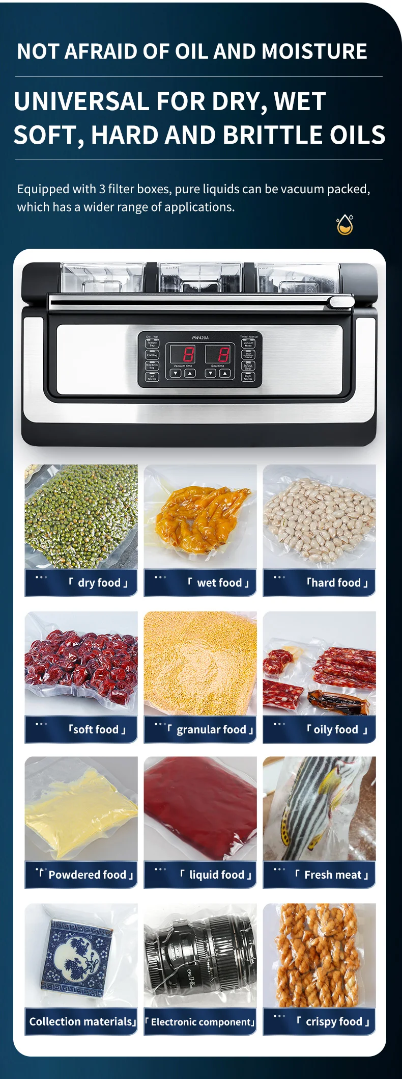 キッチン真空食品保存シーラー液晶ディスプレイ食品保存家庭用自 - Food Storage Vacuum Sealer Machine のレビューと価格