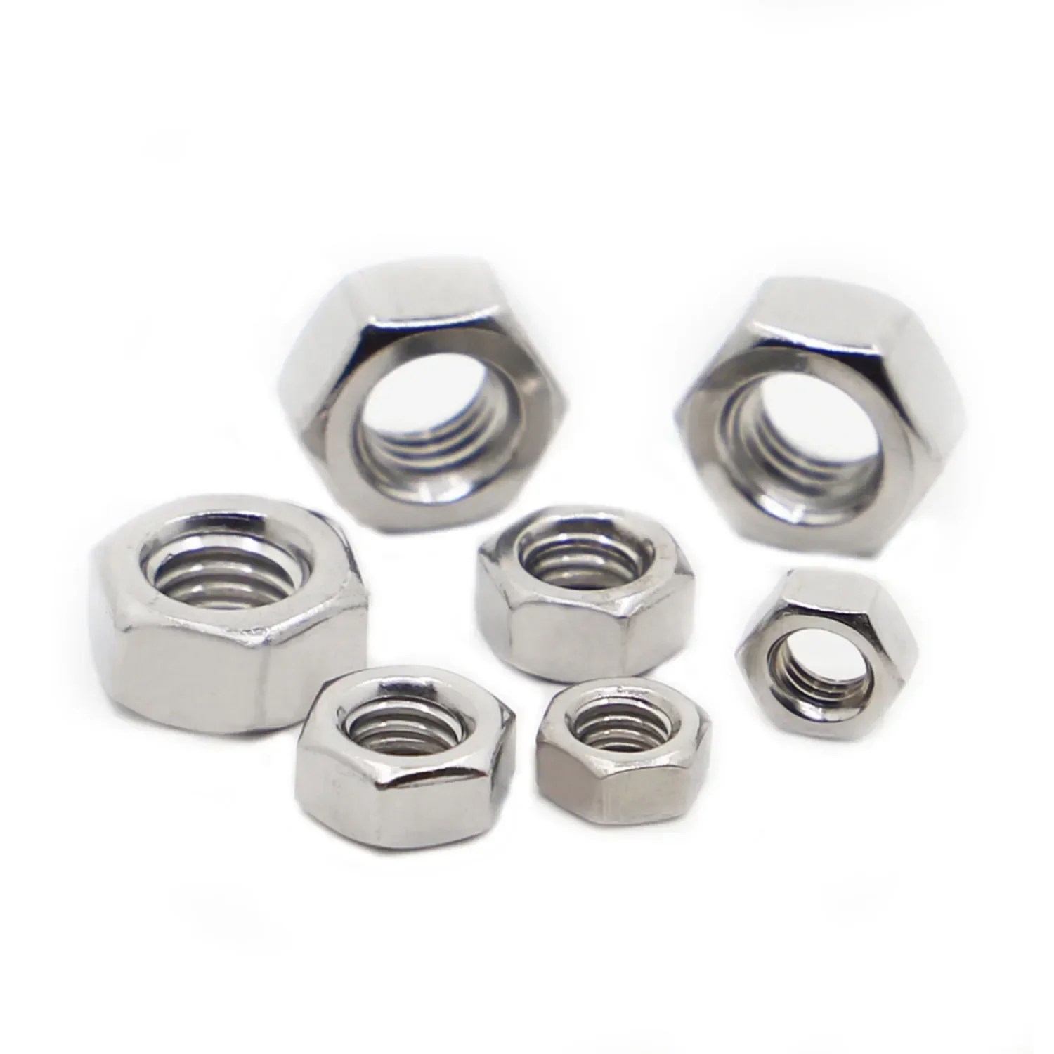 M1 M1.2 M1.4 M1.6 M2 M2.5 M3 M3.5 M4 M5 M6 M8 M10 M12 M14 M16 M18 M20 M22 M24 304 Stainless Steel Hex Hexagon Nut DIN934