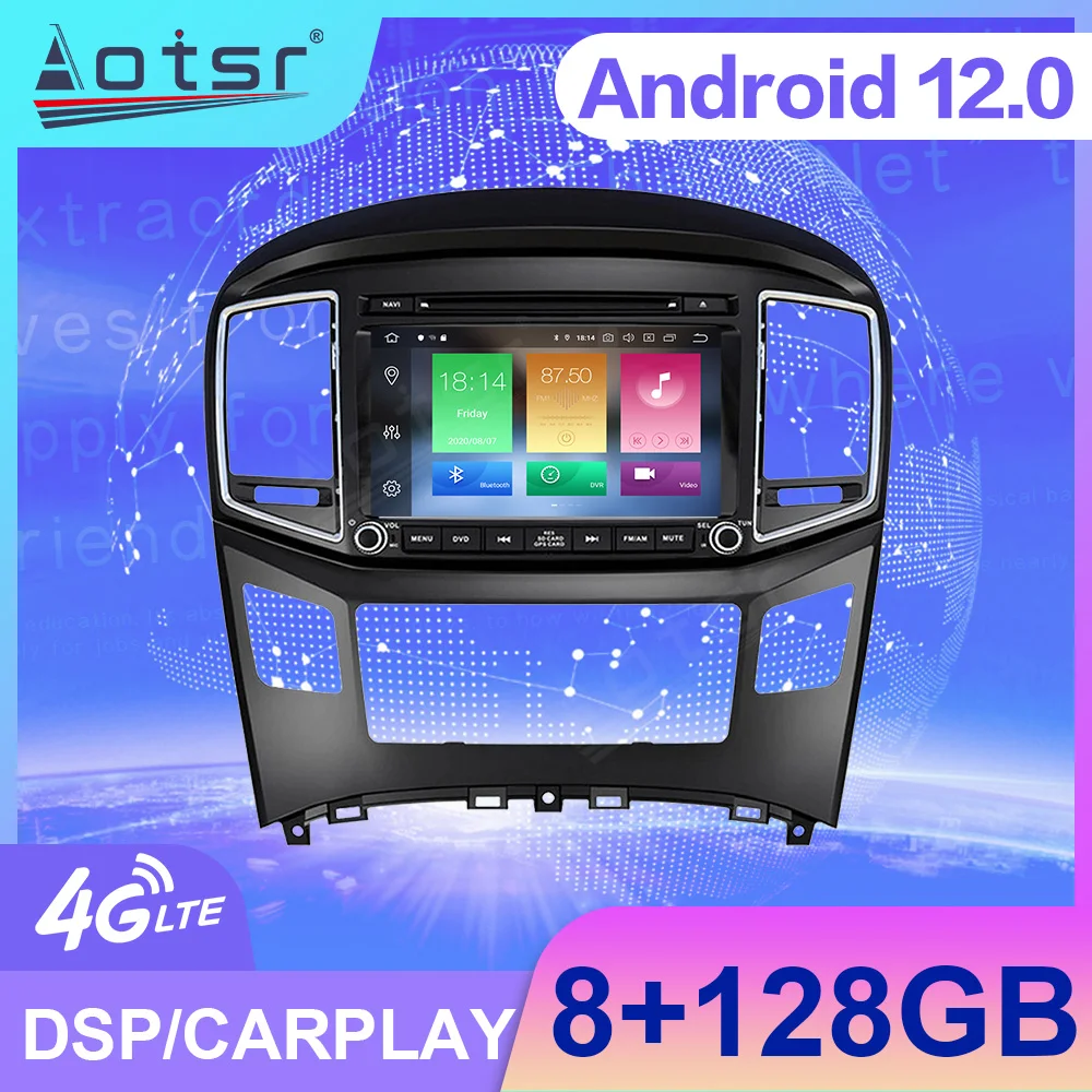 Android 12 Screen Car Radio For Hyundai H1 Grand Starex 2016 - 2018 Wireless Carplay Central Multimedia Player Stereo Head Unit