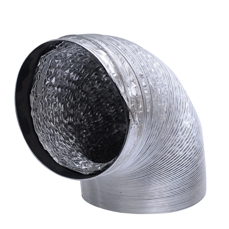 150/180mm Aluminum Foil Tube Flexible Ventilation Hose Pipe Air Vent System for Kitchen, Toilet, Hydroponics Extractor Fan Duct