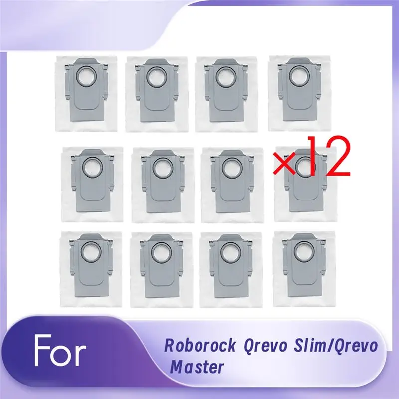 

Новые пылесборники AA14 (12 шт.) для роботов-пылесосов Roborock Qrevo Slim/Qrevo Master, аксессуары для уборки