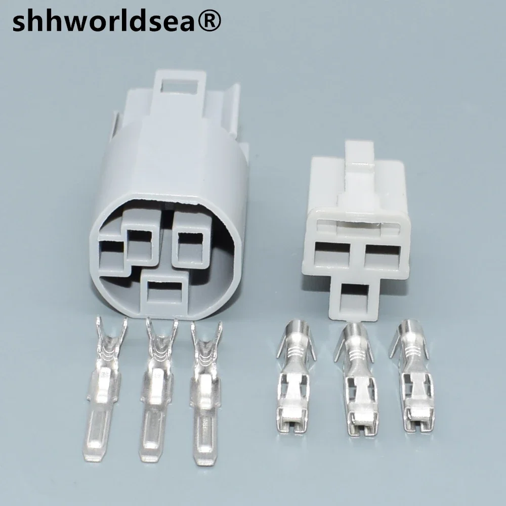 shhworldsea 3 Pin 2.8 Series 12176836 Automotive Cigarette Lighter Wire Harness Connector Unsealed Socket