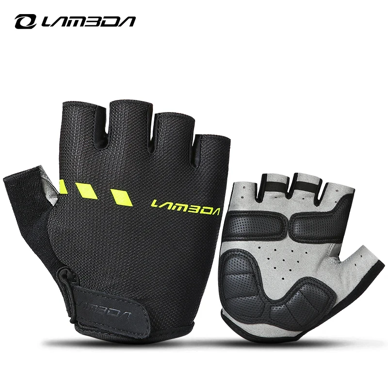 Lameda Half Finger Gloves Damping Cycling Gloves Man Reflective Bicycles Gloves Sweat-absorbent Quick-drying Gloves For Men