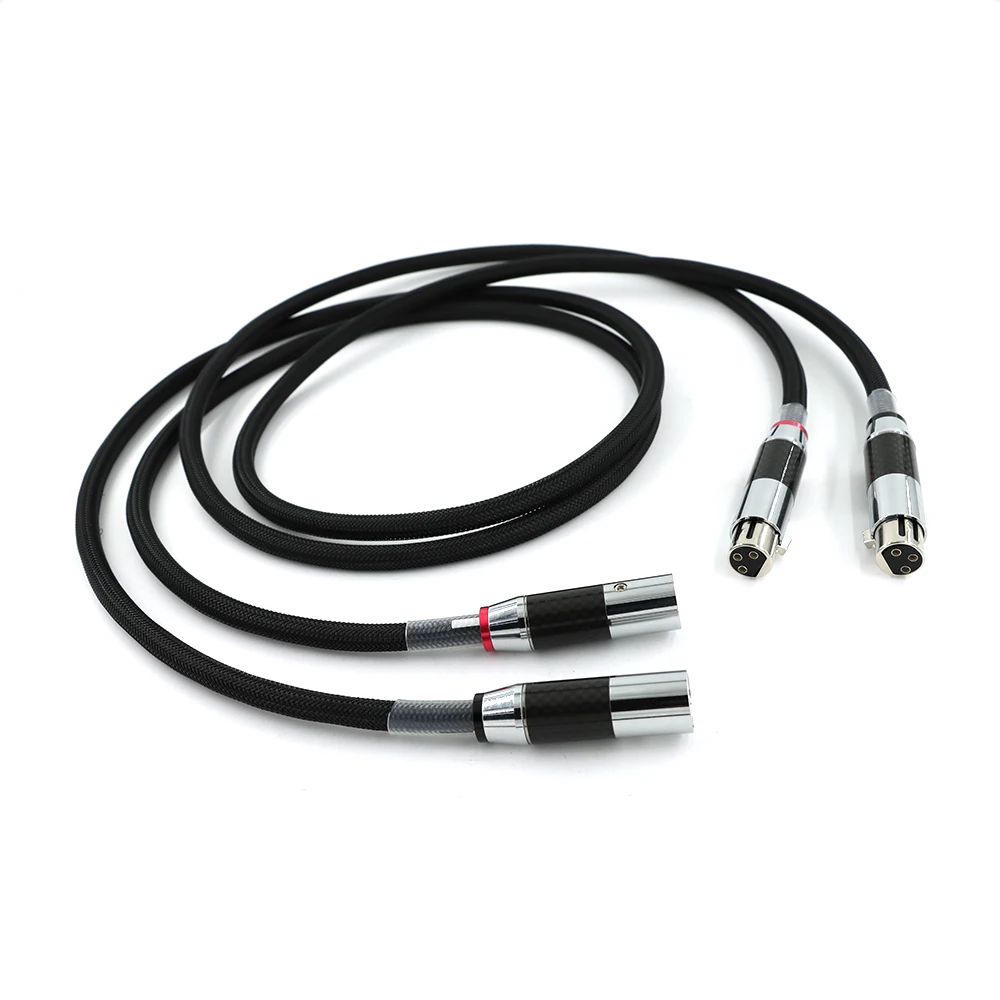 Pair Hi-end XLR Balanced Cable Furutech FA-220 Pure Copper HiFi Audio Amplifier Interconnect Line