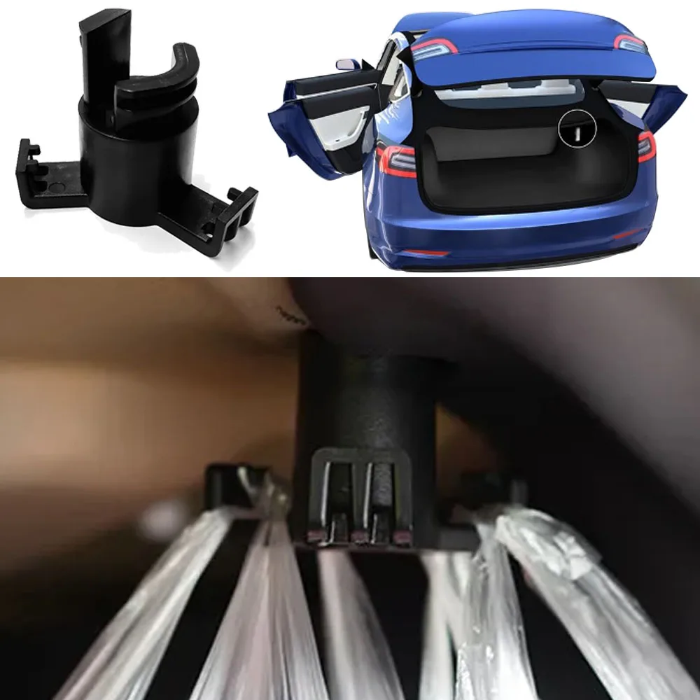 For Tesla Model 3 Y 2019-2022 2023 2024 Trunk Hook Grocery Bag Holder Car Pendant Luggage Organizer Auto Interior Accessories