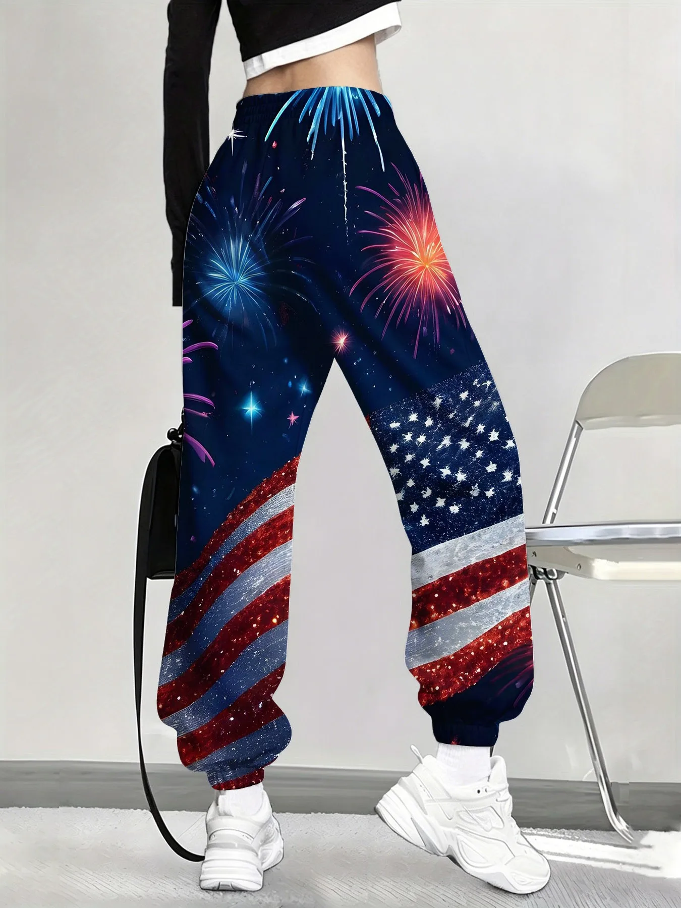 2026 autumn and winter new women's pants street fashion casual comfortable versatile 3D five-pointed star pattern print