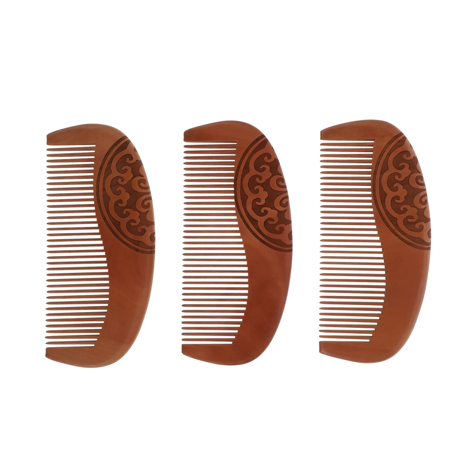

Набор из 3 деревянных массажных расчесок с гладкими зубцами, портативные, для массажа кожи головы, снятия давления, парикмахерские инструменты, домашние расчески для волос