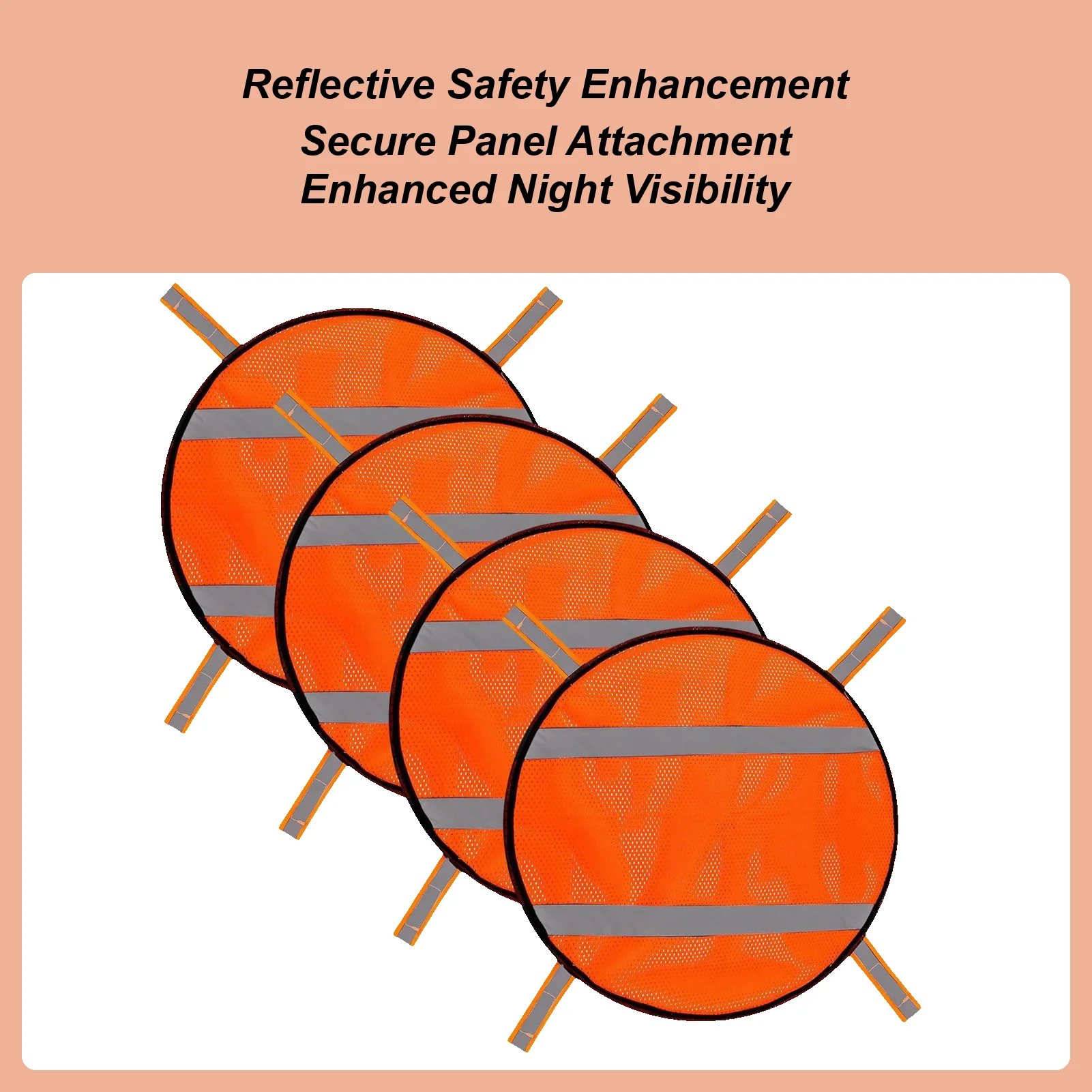 Оранжевая защитная панель Оранжевая сетчатая защитная панель со светоотражающими полосами Легкий спортивный чехол высокой видимости для кемпинга