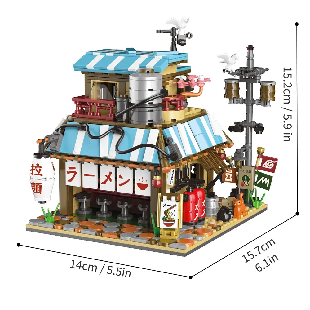 Japanese Ramen Shop Building Blocks Set - Mini Brick Simulation Architecture Construction Toy Ideal Gift Choice for Adult Teen 1