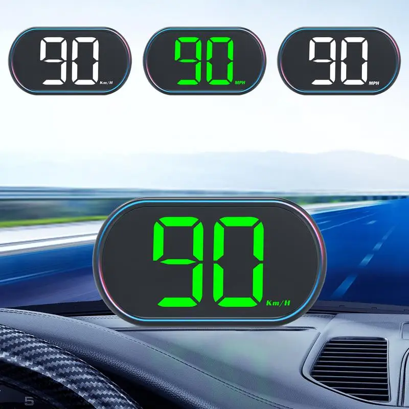 

Universals Digital GPS Speedometer Dual Chips KMH MPH Reminder Meter HD LCD Display Plug And Play Big Font For All Vehicle