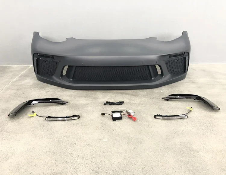 Car Accessories Model3 Model 3 Outside Body Kit BodyKit LED Light PP Auto Upgrade Front Car Bumper For  Model 3