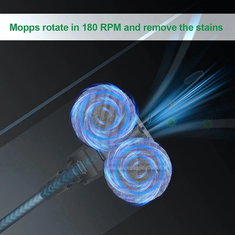 For Dyson V15 V11 V10 V8 V7 Vacuum Cleaner Electric Mop Head Attachment With Detachable Water Tank 12 Reusable Mop Pads