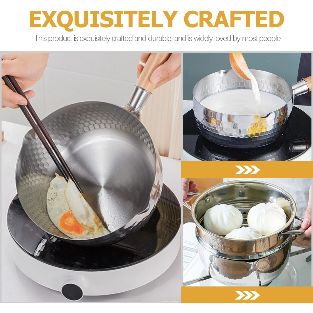 

1 Set Of Double Layer Soup Pot Stainless Steel For Noodles Pasta Milk Soup Fry Multifunctional Cooking Pot Household Kitchen Use