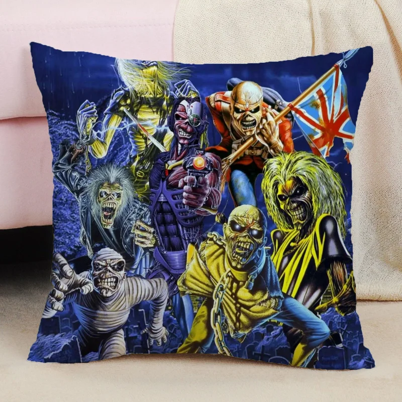 Personalized Gifts Duplex Printing I-iron Maiden Decorative Pillows for Sofa Cushions Cover Luxury Living Room Decoration Home