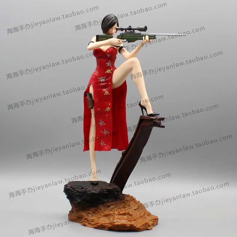 34cm Anime Resident Evil Figures Leather Jacket Leon Ada Wong Scott Kennedy Figurines Zombie Hunter Pvc Model Statue model Gift