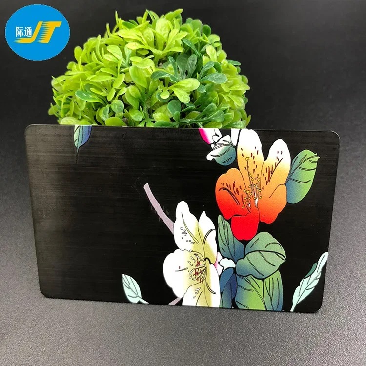 

Изготовление металлических визиток из нержавеющей стали, тупая черная полая металлическая визитная карточка