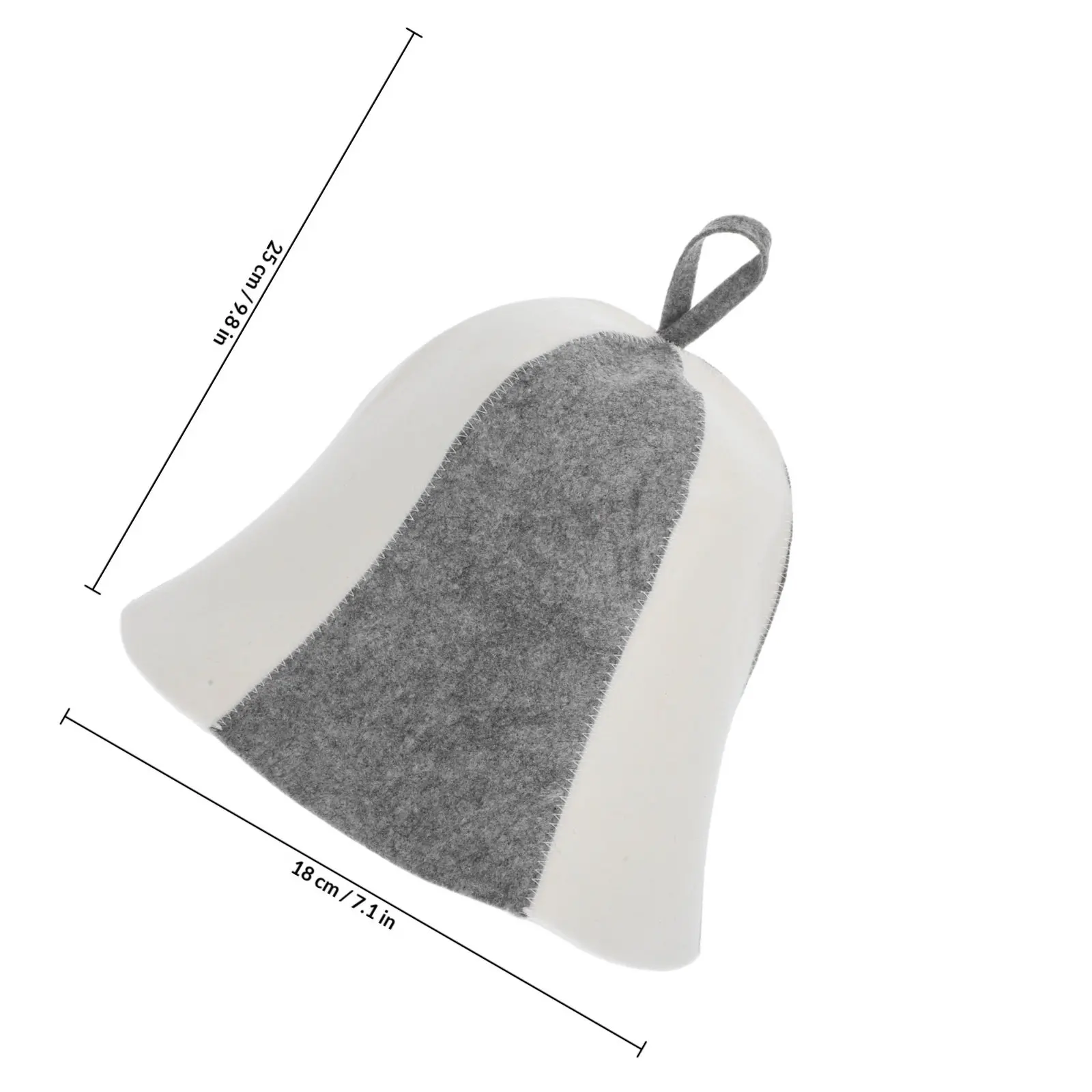 2Pcs Thick Felt Sauna Hat Water Absorbent Comfortable Bath Cap for Sauna Bathing Steaming Portable Household Spa Use Felt