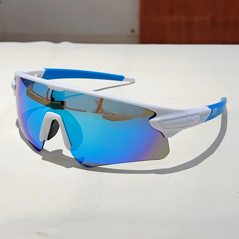KAMMPT Y2k Sportbrille für Herren, 2025, neue halbrandlose Spiegel-Outdoor-Radsport-Sonnenbrille, umwickelt, runde, winddichte Sonnenbrille zum Angeln – Detail 11