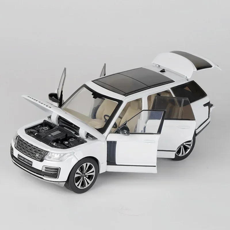 1:32 Toy Diecasts Range Rover SUV 2023, Legierungsmodellauto, Metallguss, Ton und Licht, zurückziehbares Auto, Spielzeugfahrzeug