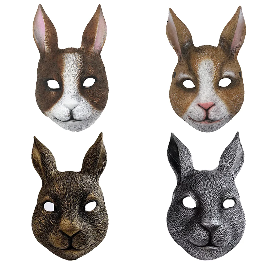 Rabbit Mask Halloween Cosplay Props Decoration Adult Bunny Masquerade Costume Easter Party Night Club Carnival Favors Acessories