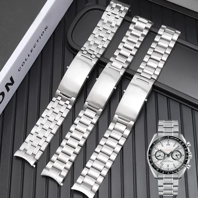 Solid Stainless Steel Watch Band for Omega Haima 300 Waterproof Sweat-Proof Wear Comfortable Strap Men Accessories 20mm 22mm