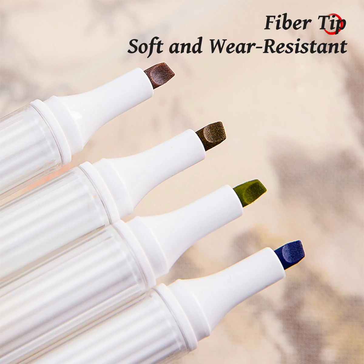 مجموعة مكونة من 4 قطع من أقلام الباستيل الناعمة لحماية العين على الطراز الصيني، أطراف مرنة، علامات ألوان مائية، مستلزمات الدراسة الفنية للطلاب