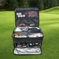 Golf Trunk Organizer Locker Foldable Zipper Golf Shoes Bag Waterproof Travel Bag