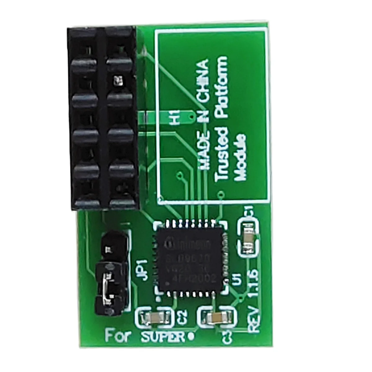 1 PC 10-pins SPI TPM 2.0-module vertrouwd platform voor SuperMicro AOM-TPM-9670H YDH