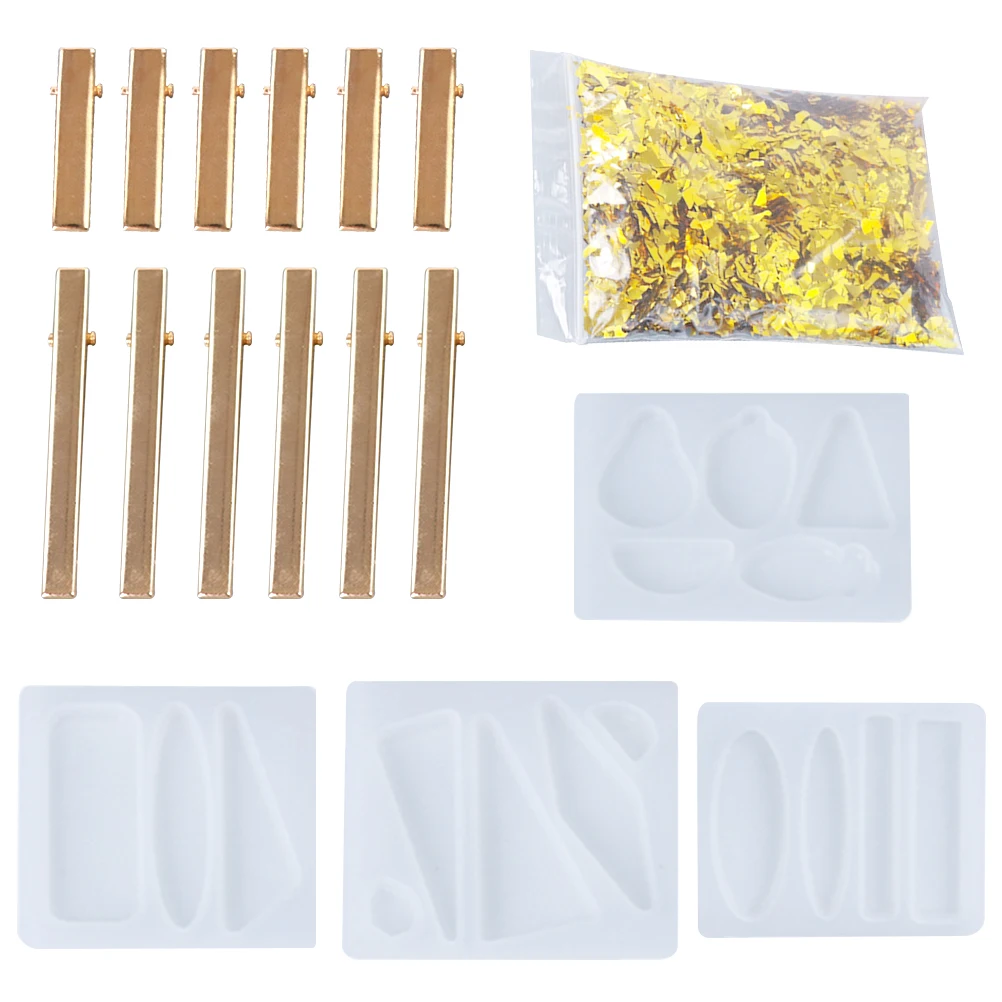 

Silicone Hairpin Mold Set Handmade Epoxy Resin Molds DIY Accessories Flexible Reusable Clip Barrettes Jewelery Making Hair Clip