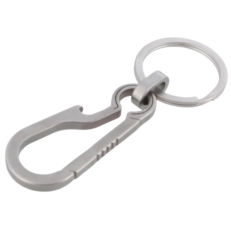 Y1UB Keychains Carabiner Bottles Opener Titaniums Carabiner Clip AntiLost Keyring Clip